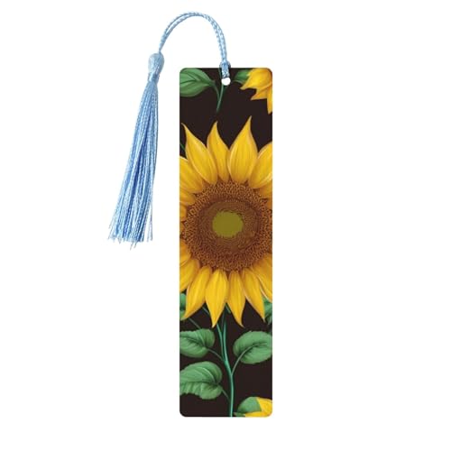 Schöne Sonnenblume Holz-Lesezeichen Handwerk Hängende Tags Ornamente Rechteckige Lesezeichen mit Löchern und Seilen Schöne Sonnenblume Holz-Lesezeichen Handwerk Hängende Tags Ornamente Rechteckige Lesezeichen mit Löchern und Seilen von FSCEV