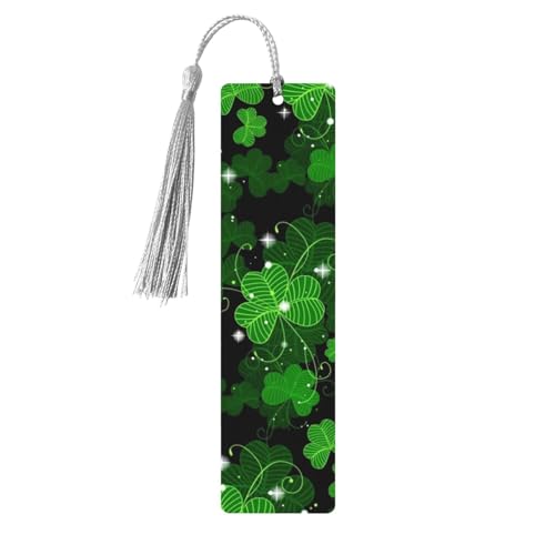 St. Patricks Day Holz-Lesezeichen mit Blättern, zum Basteln, hängende Etiketten, Ornamente, rechteckige Lesezeichen mit Löchern und Seilen St. Patricks Day Holz-Lesezeichen mit Blättern, zum Basteln, hängende Etiketten, Ornamente, rechteckige Lesezeichen mit Löchern und Seilen von FSCEV