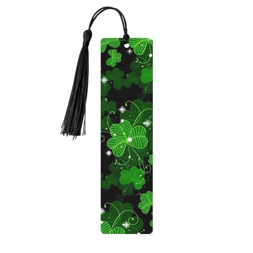 St. Patricks Day Holz-Lesezeichen mit Blättern, zum Basteln, hängende Etiketten, Ornamente, rechteckige Lesezeichen mit Löchern und Seilen St. Patricks Day Holz-Lesezeichen mit Blättern, zum Basteln, hängende Etiketten, Ornamente, rechteckige Lesezeichen mit Löchern und Seilen von FSCEV