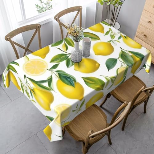 Tischdecke, Motiv: frische tropische Zitronen, rechteckig, für Küche, Esszimmer, Innen- und Außenbereich Tischdecke, Motiv: frische tropische Zitronen, rechteckig, für Küche, Esszimmer, Innen- und Außenbereich von FSCEV