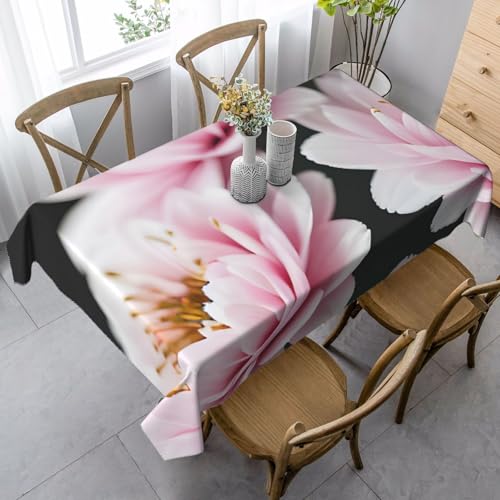 Tischdecke, rechteckig, für Küche, Esszimmer, Innen- und Außenbereich, Weiß / Rot / Gold von FSCEV