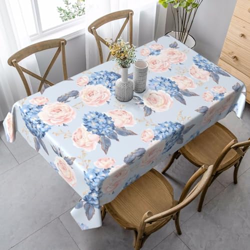 Tischdecke mit Blumenmuster, rechteckig, für Küche, Esszimmer, Innen- und Außenbereich von FSCEV