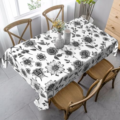 Tischdecke mit Meeresblumen, rechteckig, für Küche, Esszimmer, Innen- und Außenbereich von FSCEV