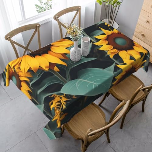 Tischdecke mit Wildblumen, rechteckig, für Küche, Esszimmer, Innen- und Außenbereich von FSCEV