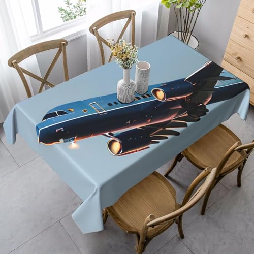 Tischdecke mit fliegendem Flugzeug, rechteckig, für Küche, Esszimmer, Innen- und Außenbereich Tischdecke mit fliegendem Flugzeug, rechteckig, für Küche, Esszimmer, Innen- und Außenbereich von FSCEV