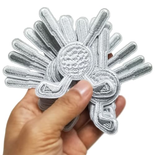 FSFYXHC 6,6 x 7,1 cm, 12 Stück, für Golf, Sport, Golfplatz, bestickt, Applikationen, Maschinenstickerei, Handarbeit, Dekoration, Hut, Kappe, Tasche, Kleidung, Zubehör FSFYXHC 6,6 x 7,1 cm, 12 Stück, für Golf, Sport, Golfplatz, bestickt, Applikationen, Maschinenstickerei, Handarbeit, Dekoration, Hut, Kappe, Tasche, Kleidung, Zubehör von FSFYXHC