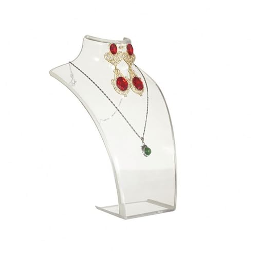 FSJMTQTS Halskettenständer Acryl-Ausstellungsständer for Halsketten, Anhänger und Ohrringe Schmuck-Organizer(Clear) von FSJMTQTS