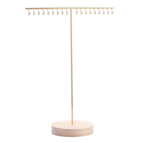 FSJMTQTS Halskettenständer Einfache Halskette Stand Home Schmuck Lagerung Hängen Anhänger Rack Schmuck-Organizer(Gold) von FSJMTQTS