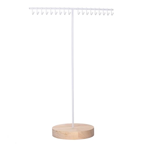 FSJMTQTS Halskettenständer Einfache Halskette Stand Home Schmuck Lagerung Hängen Anhänger Rack Schmuck-Organizer(Weiß) von FSJMTQTS