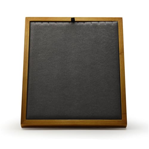 FSJMTQTS Halskettenständer Holz Halskette Display Stand Schmuck Prop Anhänger Lagerung Bord Schmuck-Organizer(Black) von FSJMTQTS