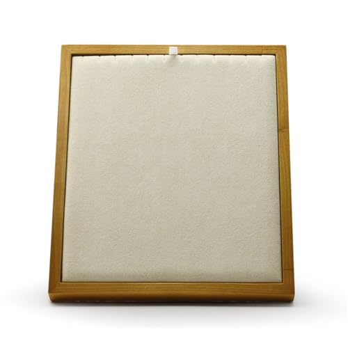 FSJMTQTS Halskettenständer Holz Halskette Display Stand Schmuck Prop Anhänger Lagerung Bord Schmuck-Organizer(Weiß) von FSJMTQTS