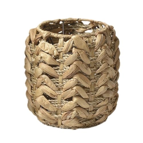FSJMTQTS Lampenschirm Kreative handgewebte Kronleuchter-Lampenschirmdekoration aus Stroh für Wohndekor(18.5x18cm) von FSJMTQTS
