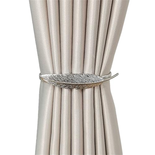 FSJMTQTS Vorhang-Raffhalter Kreative Raffhalter Vorhang Seil Schnalle Dekoration für Zuhause, Büro(Silver) von FSJMTQTS