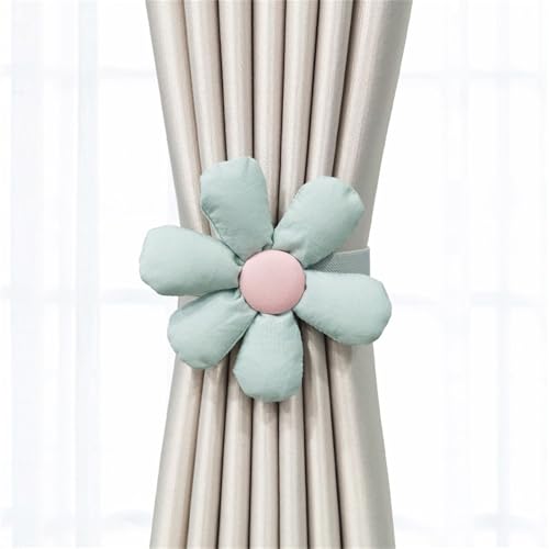 FSJMTQTS Vorhang-Raffhalter Vorhang-Raffhalter, kreative Blumen-Raffhalter, dekorativ für Zuhause, Büro(Blau) von FSJMTQTS