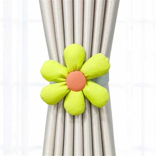 FSJMTQTS Vorhang-Raffhalter Vorhang-Raffhalter, kreative Blumen-Raffhalter, dekorativ für Zuhause, Büro(Grün) von FSJMTQTS