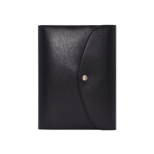 Notizbuch Klassisches Business-Loseblatt-Notizbuch mit horizontalen Linien für Büro, Zuhause, Schule(Black) von FSJMTQTS