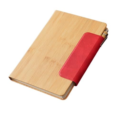 Notizbuch Klassisches Notizbuch mit Bambusmuster für Büro, Zuhause, Schule(rot) von FSJMTQTS