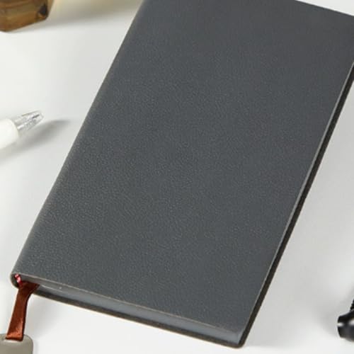 Notizbuch Kompaktes und tragbares Notizbuch mit weicher Oberfläche für Büro, Zuhause, Schule(Gray) von FSJMTQTS