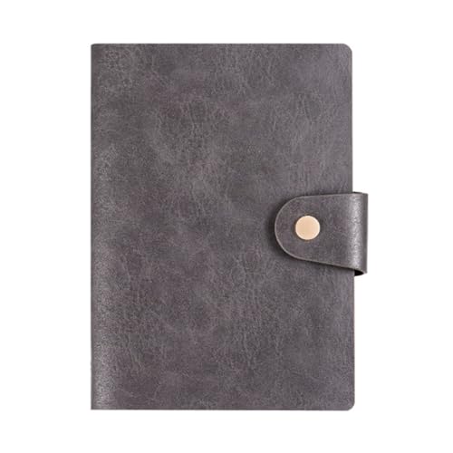 Notizbuch Loseblatt-Notizbuch mit Retro-Schnalle für Büro, Zuhause, Schule(Gray) von FSJMTQTS