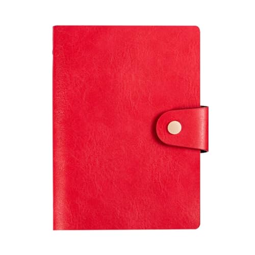Notizbuch Loseblatt-Notizbuch mit Retro-Schnalle für Büro, Zuhause, Schule(rot) von FSJMTQTS