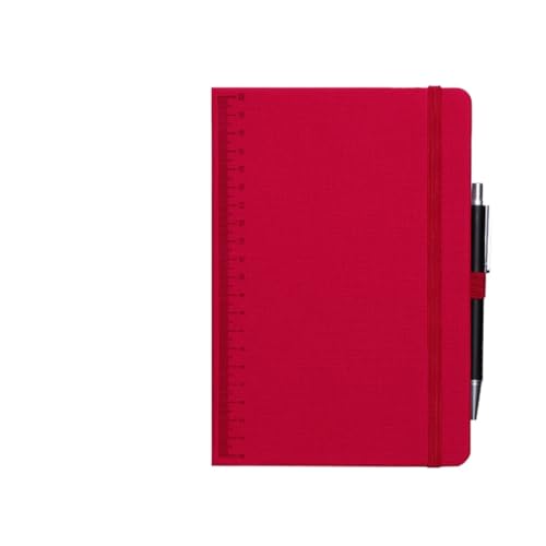 Notizbuch Vintage Kreatives Notizbuch mit Einsteckstift für Büro, Zuhause, Schule(rot) von FSJMTQTS