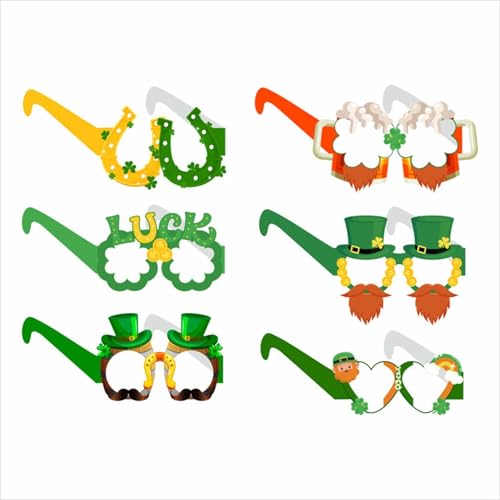 FSLLWGWG Hawaiian Lustige Party Brillen, 12 Paar St. Patrick's Day Neuheit Party Brille, Partys Sonnenbrille,Sommerparty Pool Partyzubehör Dekoration (Mehrfarbig) von FSLLWGWG