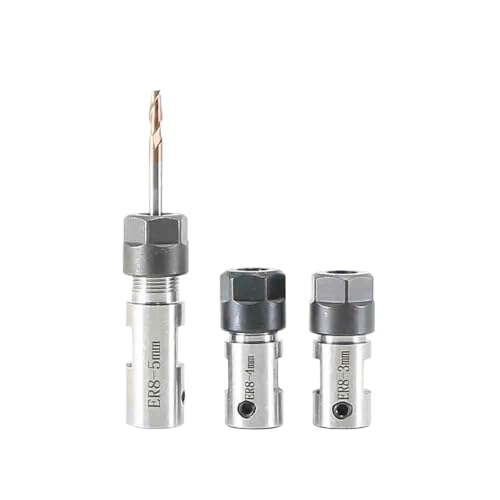 FSLMEIL 1PC C12 ER8 DIY Motorwelle Werkzeughalter ER Post Spindel 3mm 4mm 5mm for ER Werkzeughalter ER8 Spannzangenfutter Mutternschlüssel Graviermaschine(A Type Nut,C12-ER8-5mm) von FSLMEIL
