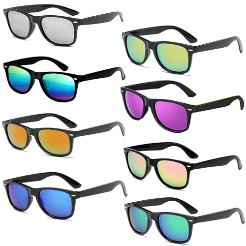 FSMILING 8 Paare Neon Sonnenbrille Party Brillen Set 80er Retro Partybrillen Sonnenbrille Pack Für Herren Damen Fasching Karneval FSMILING 8 Paare Neon Sonnenbrille Party Brillen Set 80er Retro Partybrillen Sonnenbrille Pack Für Herren Damen Fasching Karneval von FSMILING