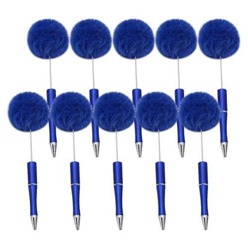 10 Stück flauschige Perlen-Kugelschreiber, Plüsch-Kugelschreiber, flauschige Kugel-Kugelschreiber, niedliche Pompom-Stifte zum Selbermachen, Kunststoffperlenstifte, schwarze Tinte, pelzige 10 Stück flauschige Perlen-Kugelschreiber, Plüsch-Kugelschreiber, flauschige Kugel-Kugelschreiber, niedliche Pompom-Stifte zum Selbermachen, Kunststoffperlenstifte, schwarze Tinte, pelzige von FSSTUD