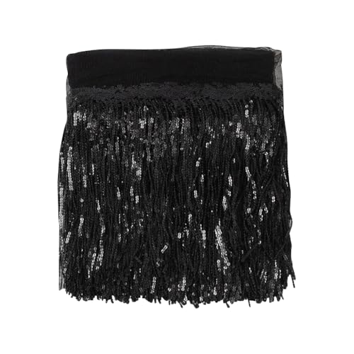 10 Yard x 20 cm Breite Pailletten Quaste Spitzenbesatz Pailletten Fransen Nähen Trim Sparkly Kleidung Quasten Vorhang Quaste Fransenborten DIY Kleid Pailletten Zubehör Schwarz 10 Yard x 20 cm Breite Pailletten Quaste Spitzenbesatz Pailletten Fransen Nähen Trim Sparkly Kleidung Quasten Vorhang Quaste Fransenborten DIY Kleid Pailletten Zubehör Schwarz von FSSTUD