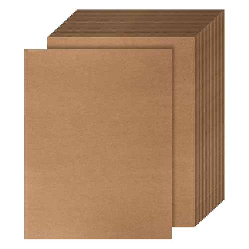100 Blatt A4 Kraftpapierbögen, braunes Schreibwarenpapier, farbiges Druckerpapier, Briefgröße, Bastelpapier, Hochzeitseinladung, Karton für DIY-Projekte von FSSTUD
