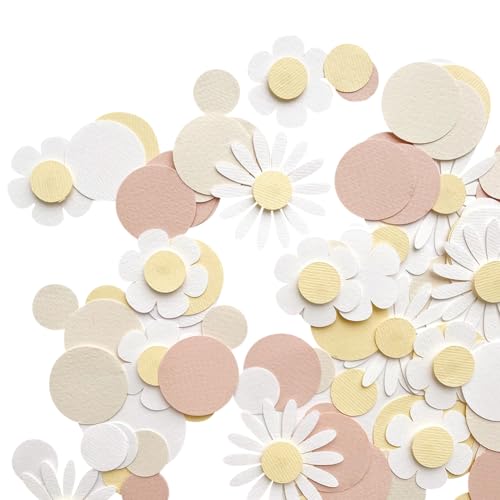 100 Stück Gänseblümchen-Konfetti-Papier, für Babypartys, Tischstreuung, großes Blumen-Party-Konfetti, Tischdekoration, Kreise, Punkte, niedliche Gänseblümchen, Party-Dekorationen für Geburtstag 100 Stück Gänseblümchen-Konfetti-Papier, für Babypartys, Tischstreuung, großes Blumen-Party-Konfetti, Tischdekoration, Kreise, Punkte, niedliche Gänseblümchen, Party-Dekorationen für Geburtstag von FSSTUD