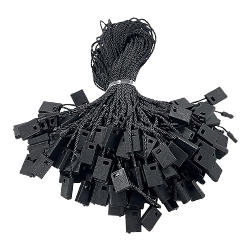 1000 Stück 17 cm Nylon-Hängeetiketten mit Schnappverschluss, Kordel, Kleidung, Preisschild, Befestigung, Etikett, Kleidung, Etikett, Zubehör, für Schmuck, Gepäck, Schwarz 1000 Stück 17 cm Nylon-Hängeetiketten mit Schnappverschluss, Kordel, Kleidung, Preisschild, Befestigung, Etikett, Kleidung, Etikett, Zubehör, für Schmuck, Gepäck, Schwarz von FSSTUD