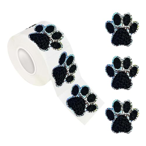 FSSTUD 1000 Stück 2,5 cm Glitzerpfotenabdruck-Aufkleber Welpe Hund Pfoten-Aufkleber Katzenpfoten-Aufkleber Rolle selbstklebende Pfotenabdrücke Pfoten-Aufkleber Etiketten für Umschläge, Sammelalben, FSSTUD 1000 Stück 2,5 cm Glitzerpfotenabdruck-Aufkleber Welpe Hund Pfoten-Aufkleber Katzenpfoten-Aufkleber Rolle selbstklebende Pfotenabdrücke Pfoten-Aufkleber Etiketten für Umschläge, Sammelalben, von FSSTUD