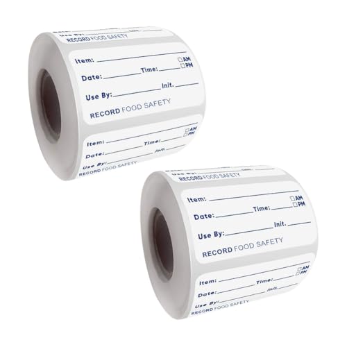 1000 Stück 2,5 x 5 cm selbstklebende Lebensmittel-Rotationsetiketten, abnehmbare Lebensmittelbehälter-Aufkleber, Mahlzeiten-Vorbereitung, Datumsaufkleber, Einmachgläser, Aufbewahrungsbehälter 1000 Stück 2,5 x 5 cm selbstklebende Lebensmittel-Rotationsetiketten, abnehmbare Lebensmittelbehälter-Aufkleber, Mahlzeiten-Vorbereitung, Datumsaufkleber, Einmachgläser, Aufbewahrungsbehälter von FSSTUD