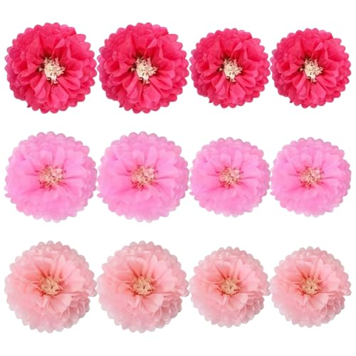 12 Stück große künstliche Seidenpapier-Blumen, Hintergrund, hängende Papier-Pompons, Babyparty, hängende Blumen, Hochzeit, Blumen-Poms, Dekoration, 3D-Blume, Party-Dekorationen, 20,3 cm, 25,4 cm 12 Stück große künstliche Seidenpapier-Blumen, Hintergrund, hängende Papier-Pompons, Babyparty, hängende Blumen, Hochzeit, Blumen-Poms, Dekoration, 3D-Blume, Party-Dekorationen, 20,3 cm, 25,4 cm von FSSTUD