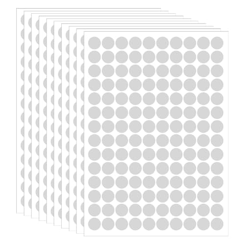 1400 Stück 19 mm kleine Punkt-Aufkleber, Kreis, Farbkodierungs-Etiketten, rund, beschreibbar, selbstklebende Punktetiketten, Preisorganisationsaufkleber für Büro, Schule, Silber 1400 Stück 19 mm kleine Punkt-Aufkleber, Kreis, Farbkodierungs-Etiketten, rund, beschreibbar, selbstklebende Punktetiketten, Preisorganisationsaufkleber für Büro, Schule, Silber von FSSTUD
