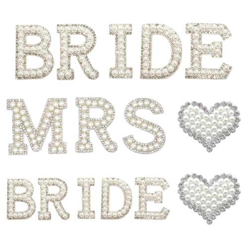 15 Stück Perlen Strass Buchstaben Patches Kleine Braut MRS Bügelbilder Herzförmige Applikationen Glitzer Alphabet Patch Nähen auf bestickte Applikationen für DIY 15 Stück Perlen Strass Buchstaben Patches Kleine Braut MRS Bügelbilder Herzförmige Applikationen Glitzer Alphabet Patch Nähen auf bestickte Applikationen für DIY von FSSTUD