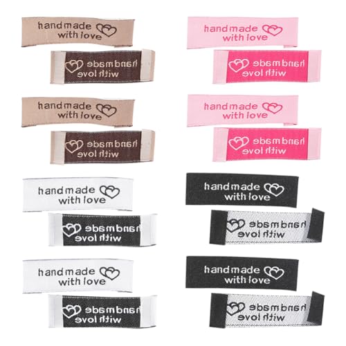 160 Stück 50 x 15 mm "Hand Made with Love" Nähetiketten Herz handgefertigte Etiketten zum Aufnähen auf Stoffetiketten Handgefertigte Kleidungsanhänger Stoff Nähetiketten für Hüte Geldbörsen 160 Stück 50 x 15 mm "Hand Made with Love" Nähetiketten Herz handgefertigte Etiketten zum Aufnähen auf Stoffetiketten Handgefertigte Kleidungsanhänger Stoff Nähetiketten für Hüte Geldbörsen von FSSTUD