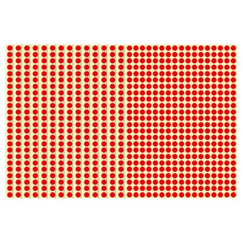 18360 Stück 6 mm Mini-Punktmarkierungsaufkleber, selbstklebende Farbkodierungsetiketten, runde Etiketten, klein, einfarbig, Kreisaufkleber, blanko, Garage, Verkaufspreisaufkleber, rot 18360 Stück 6 mm Mini-Punktmarkierungsaufkleber, selbstklebende Farbkodierungsetiketten, runde Etiketten, klein, einfarbig, Kreisaufkleber, blanko, Garage, Verkaufspreisaufkleber, rot von FSSTUD