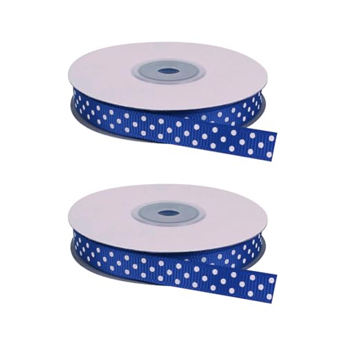 2 Rollen 22 Meter x 1 cm dünnes gepunktetes Ripsband Geschenkband Rollen Blumenstrauß Stoffbänder Haarschleifen Herstellung Bänder für Zuhause Party dunkelblau und weiß 2 Rollen 22 Meter x 1 cm dünnes gepunktetes Ripsband Geschenkband Rollen Blumenstrauß Stoffbänder Haarschleifen Herstellung Bänder für Zuhause Party dunkelblau und weiß von FSSTUD