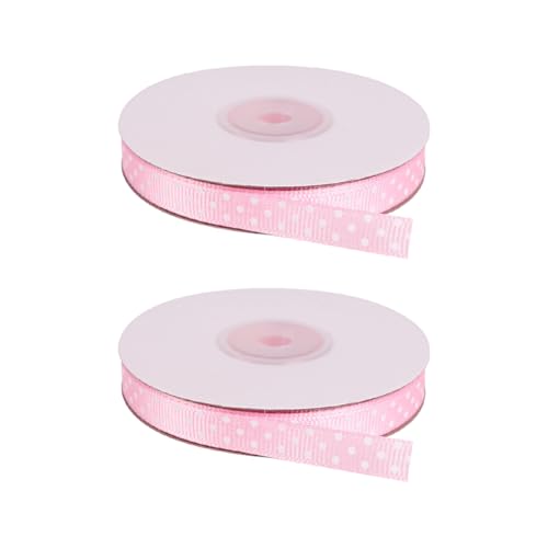 2 Rollen 22 Meter x 1 cm dünnes gepunktetes Ripsband Geschenkband Rollen Blumenstrauß Stoffbänder Haarschleifen machen Bänder für Zuhause Party Rosa und Weiß 2 Rollen 22 Meter x 1 cm dünnes gepunktetes Ripsband Geschenkband Rollen Blumenstrauß Stoffbänder Haarschleifen machen Bänder für Zuhause Party Rosa und Weiß von FSSTUD