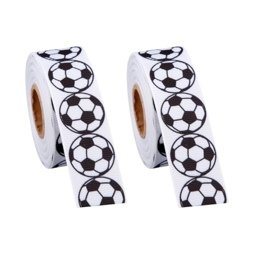 2 Rollen dünne Sportbänder mit Sportmotiven, Ripsbänder, Basketball, Bastelbänder, Geschenkverpackungen, Fußball-Bastelbänder, Geschenkverpackung, Bänder Fußball 2 Rollen dünne Sportbänder mit Sportmotiven, Ripsbänder, Basketball, Bastelbänder, Geschenkverpackungen, Fußball-Bastelbänder, Geschenkverpackung, Bänder Fußball von FSSTUD
