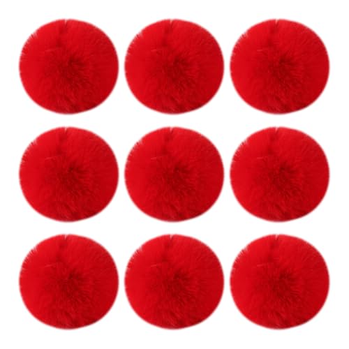 20 Stück 4 cm große Plüsch-Pompons, rund, weich, flauschige Bälle, Kunst und Handwerk, Pompons mit winziger Kordel für Handschuhe, Schals, Rot 20 Stück 4 cm große Plüsch-Pompons, rund, weich, flauschige Bälle, Kunst und Handwerk, Pompons mit winziger Kordel für Handschuhe, Schals, Rot von FSSTUD