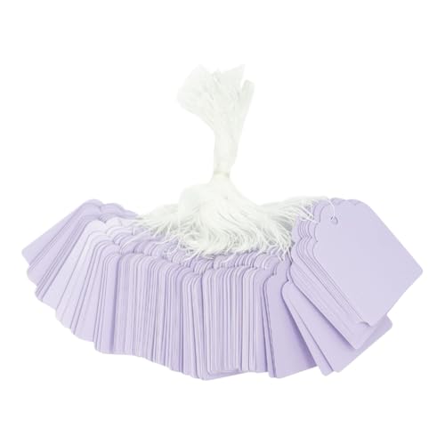 200 Stück 35 x 45 mm leere Preisschilder mit Schnur befestigt, beschreibbare Schmuckanhänger, kleine Geschenkschnur, Einzelhandelspreise, Hängeetiketten, Kleidung, Display-Etiketten, Violett 200 Stück 35 x 45 mm leere Preisschilder mit Schnur befestigt, beschreibbare Schmuckanhänger, kleine Geschenkschnur, Einzelhandelspreise, Hängeetiketten, Kleidung, Display-Etiketten, Violett von FSSTUD