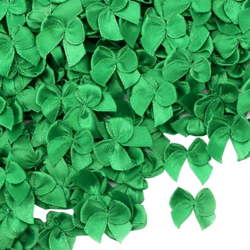 200 Stück Mini-Satinband, doppelseitig, Stoffschleifen, Weihnachten, Hochzeit, Dekoration, Basteln, Nähen, Kartenherstellung, Verzierungen, Grün 200 Stück Mini-Satinband, doppelseitig, Stoffschleifen, Weihnachten, Hochzeit, Dekoration, Basteln, Nähen, Kartenherstellung, Verzierungen, Grün von FSSTUD