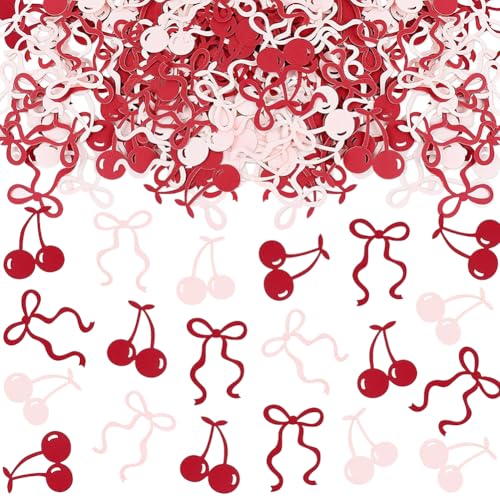200 Stück Rosa Schleife Konfetti Rote Kirsche Elegante Brautdusche Konfetti Hochzeit Tisch Streupailletten Mode Geburtstag Party Konfetti Jubiläum Konfetti Dekoration für Valentinstag 200 Stück Rosa Schleife Konfetti Rote Kirsche Elegante Brautdusche Konfetti Hochzeit Tisch Streupailletten Mode Geburtstag Party Konfetti Jubiläum Konfetti Dekoration für Valentinstag von FSSTUD