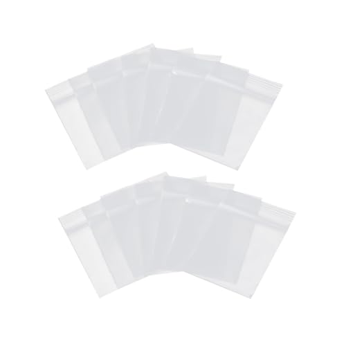 200 Stück kleine, transparente Druckverschlussbeutel, winzige Kunststoff-Verpackungsbeutel, wiederverschließbare Polybeutel, dicke Polybeutel, Mini-Aufbewahrungsbeutel für Schmuckperlen, 2,5 x 3 cm von FSSTUD