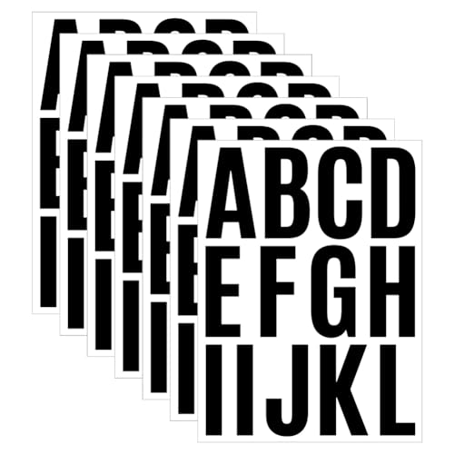 FSSTUD 24 Blatt selbstklebende Buchstaben-Aufkleber, wasserdicht, für den Außenbereich, Schriftzug, Großbuchstaben-Aufkleber, Vinyl, Briefkasten-Aufkleber für Geschäft, Schwarz FSSTUD 24 Blatt selbstklebende Buchstaben-Aufkleber, wasserdicht, für den Außenbereich, Schriftzug, Großbuchstaben-Aufkleber, Vinyl, Briefkasten-Aufkleber für Geschäft, Schwarz von FSSTUD