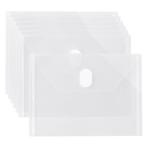 24 Stück 16,5 x 11,5 cm wasserdichte, transparente Kunststoff-Umschläge, kleine Poly-Aktenumschläge, transparente Dokumentenmappen, Quittungen, Organizer, Beutel für Aufkleber, Briefmarken 24 Stück 16,5 x 11,5 cm wasserdichte, transparente Kunststoff-Umschläge, kleine Poly-Aktenumschläge, transparente Dokumentenmappen, Quittungen, Organizer, Beutel für Aufkleber, Briefmarken von FSSTUD